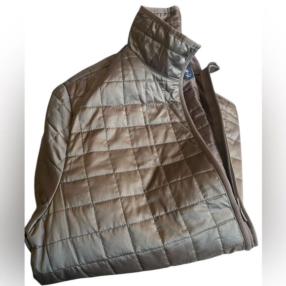 Lands' End Womens Quilted Insulated Lightweight Barn Chore Jacket, Brown Size XL - Picture 3 of 10